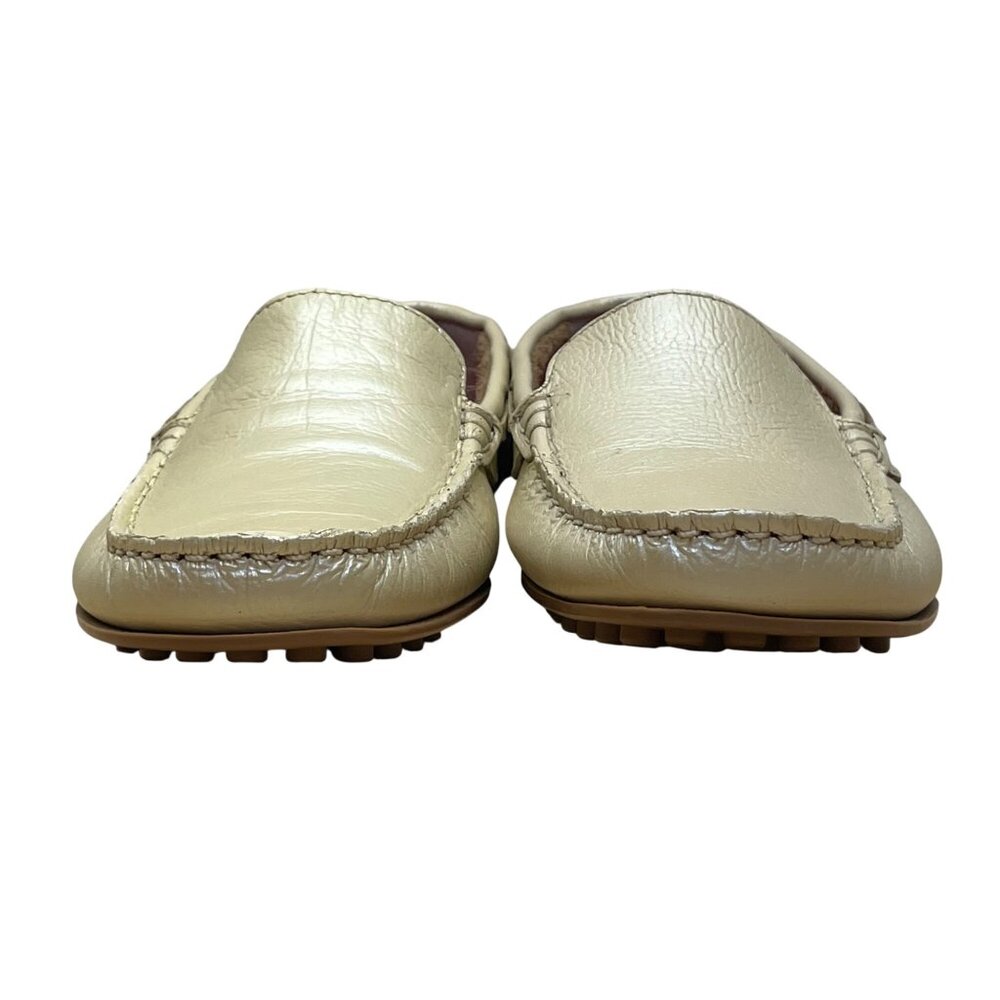 Velez Women’s Beige Leather Denver Casual Driving Loafers Size 6.5 - Picture 2 of 9